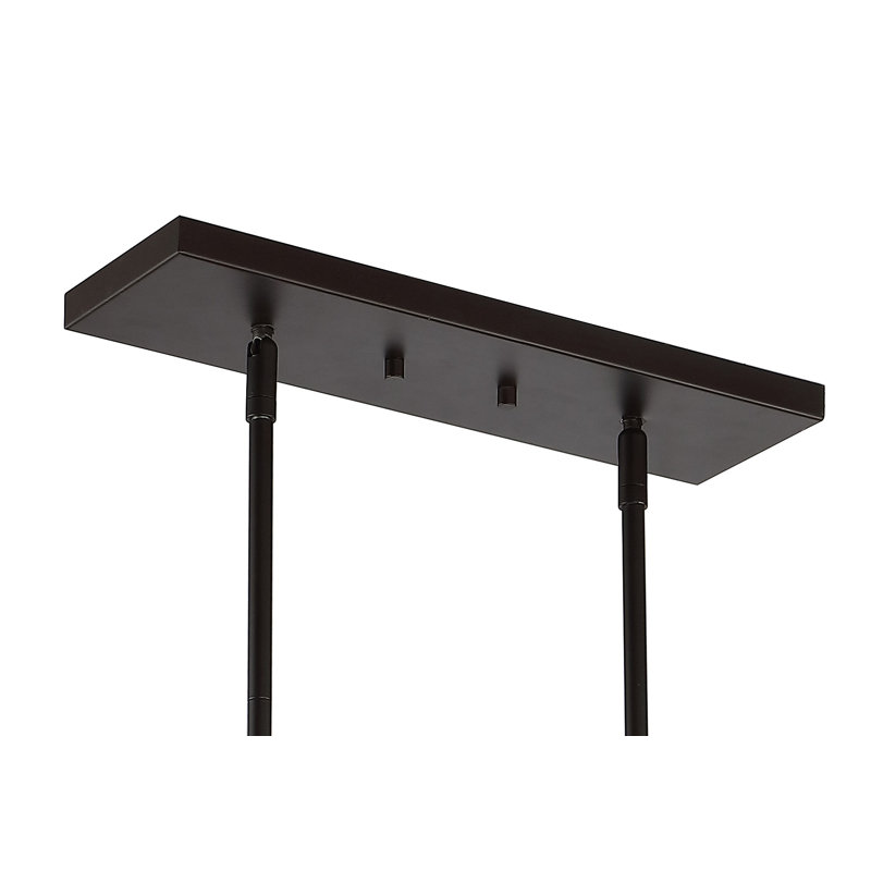Luminaire suspendu rectangulaire 6 lumières pour îlot de cuisine Wakeham