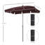 Britnei 198cm X 130cm Rectangular Tilt Market Parasol-1915851605