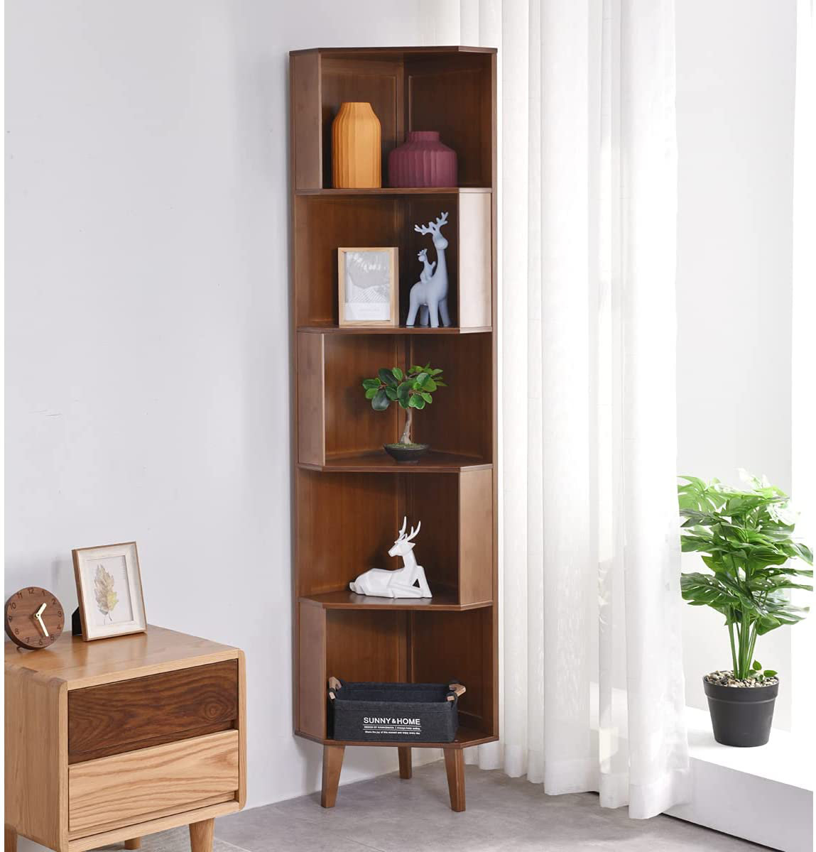 Maydear Corner Bookcase & Reviews | Wayfair