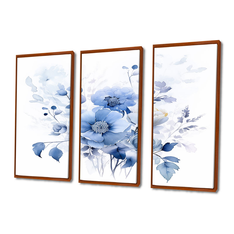 Fairley - ensemble d'art mural pivoine, Brun, H 28 po x l 36 po