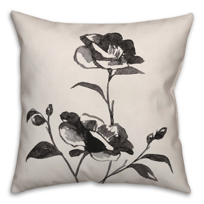Housse et insert de coussin carré Inky Buddy Rose II