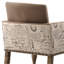 2 fauteuils de salle à manger de style bois de grève - tête de clou robuste, dossier imprimé, garniture de tête en microfibre, charmante et douce