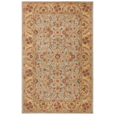 Cranmore Hand Tufted Wool/Cotton/Latex Oriental Rug in Gold/Gray