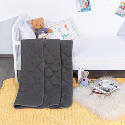 1 édredon pour tout-petits, couverture matelassée en duvet synthétique de couleur unie, 39 x 47 pouces - NTBAY