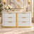 Eward 6-Drawer Dresser in White and Gold