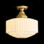 Suspension lumineuse Ashly 1 - Style école, en verre, pour îlot de cuisine, à intensité variable.