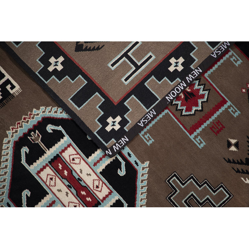 Mesa Hand Knotted Wool Geometric Shapes Area Rug, Rectangle 8' x 10'