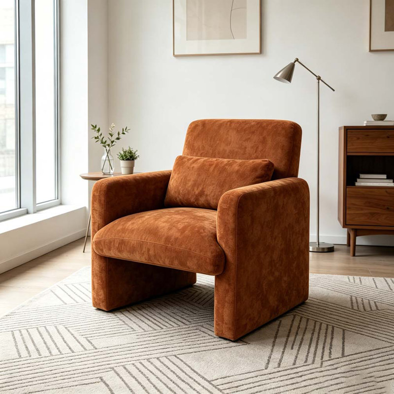 Chaise d'appoint moderne, Orange