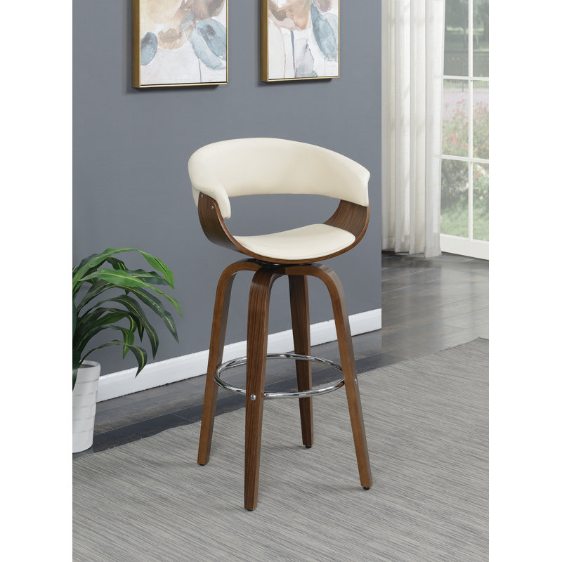Tabouret de bar pivotant 29,5 po Oona, Écru