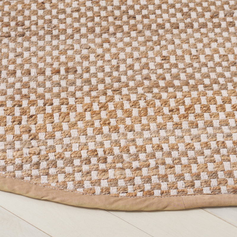 Tije 978 Area Rug In Natural / Yellow, Round 6'