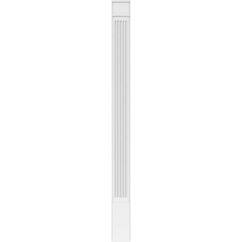 Pilastre cannelé en PVC (la paire), 102 po, 8", Base et chapiteau décoratifs