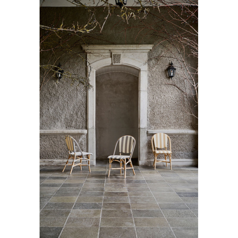Affaire Sofie Stripe Dining Side Chair, Cappuccino/Ivory