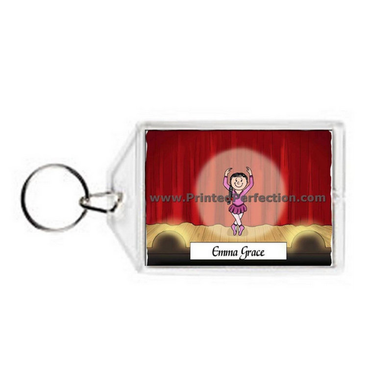 Porte-clés personnalisé ballerine en acrylique