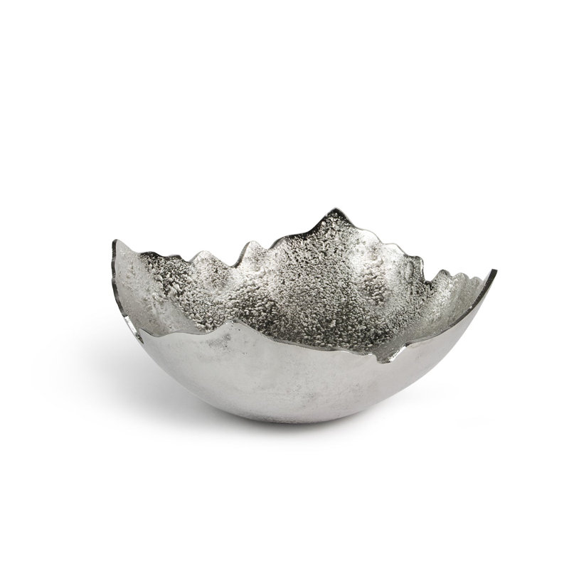 The Ebb & Flow Bowl, 6.5" H x 15.75" W x 15.75" D, Silver