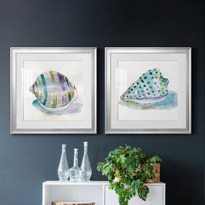 Malecon Shell III - ensemble de 2 reproductions d'art sur toile tendue