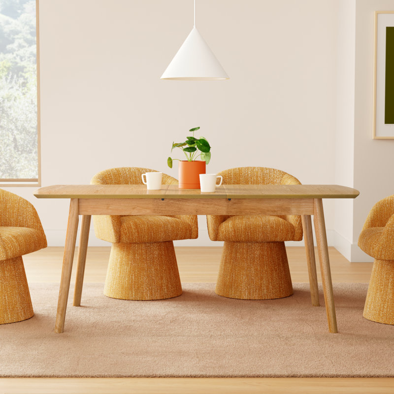 Fairfield Extendable Solid Wood Base Dining Table, Natural