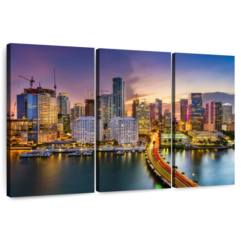 Sireci Miami Skyline, 20" H x 33" W