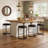 Upholstered Counter Stool with Metal Frame-118574741