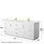 Ensemble de meuble-lavabo double autoportant 84 po avec plateau en quartz Miranda-98169320-98184376-98184374