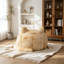 Fauteuil à billes en fausse fourrure l 41,5 po en forme de chat avec coussin de queue-822496889