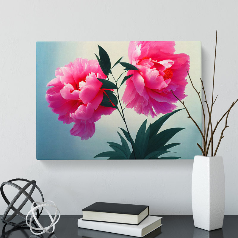 Tremendous Peonies - Wrapped Canvas, 40cm H x 60cm W x 3cm D
