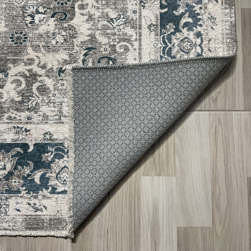 Tapis Mercedita avec envers antidérapant, Tapis de couloir 4 pi x 8 pi 3 po