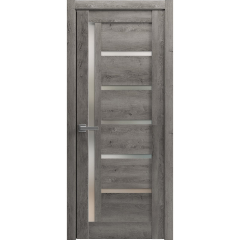 Porte standard lambrissée Quadro, 30 po x 80 po, Gris Nebraska