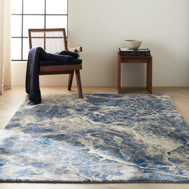 Tapis abstrait bleu