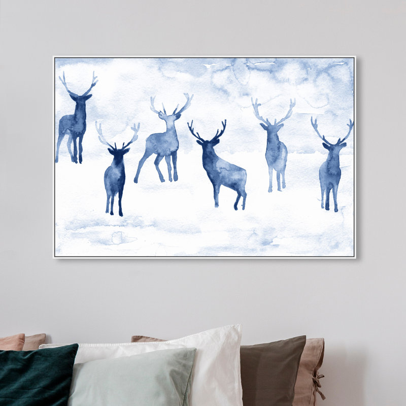 «Animaux qui me regardent», impression d'art graphique, Toile tendue, H 36 po x l 54 po x P 1,5 po