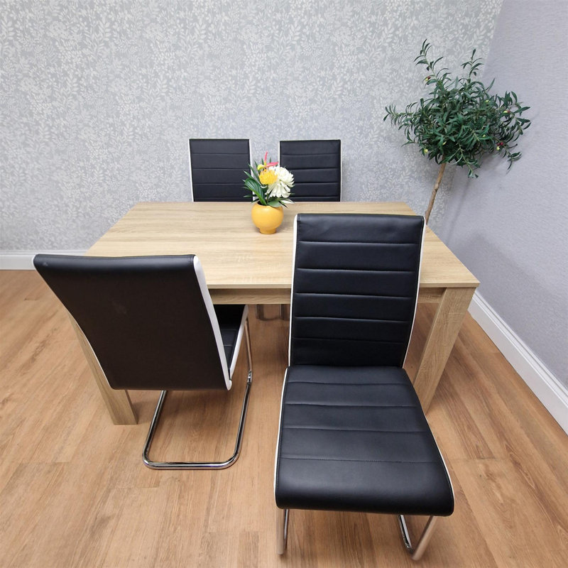 4 - Person Dining Set, 75cm H x 80cm W x 140cm D