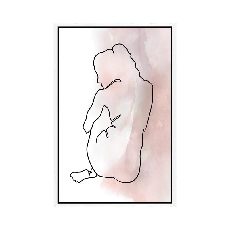 Figure Sketch III by Carol Robinson - Print on Canvas, White Framed, 66.04 cm H x 45.72 cm W