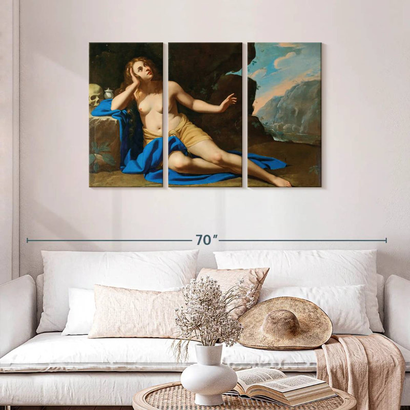 Adella Mary Magdalene en extase 1654, H 28 po x l 45 po