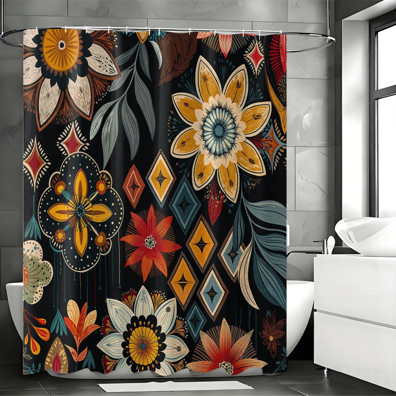 Rideaux de douche avec crochets inclus