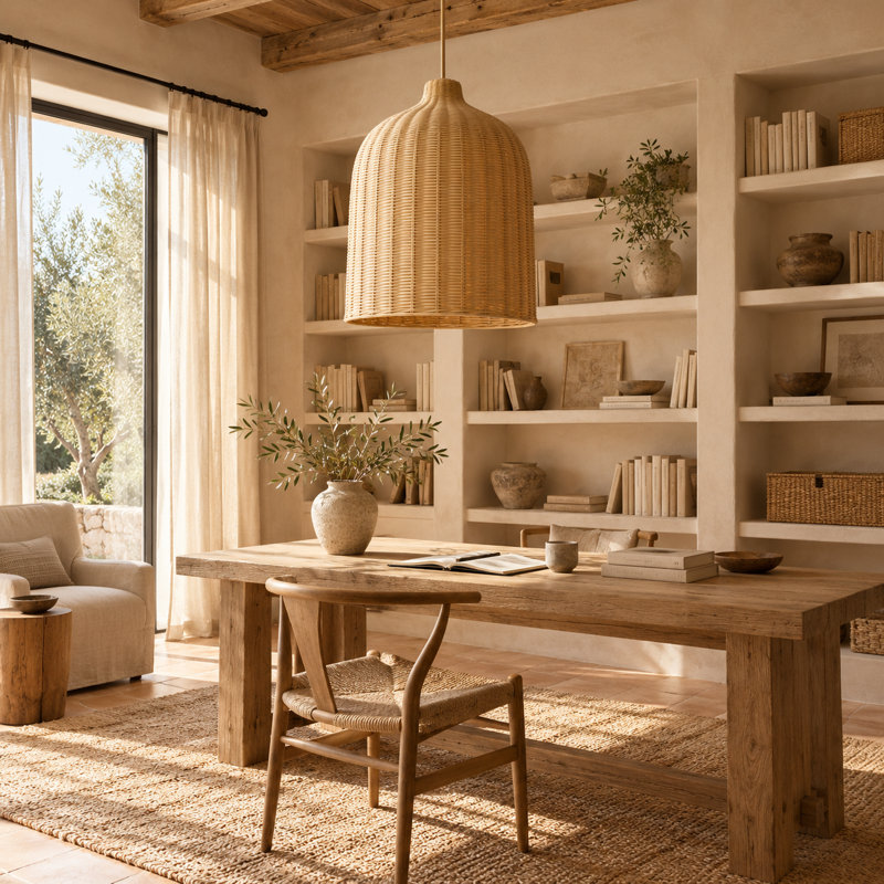 Elsyan Handwoven Rattan Pendant Light Shade
