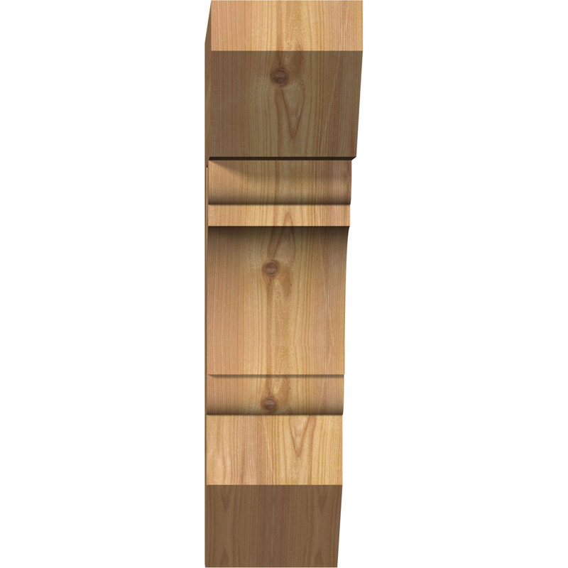 Wood Bracket/Corbel, Western Red Cedar (Smooth), 22"H x 5.5"W x 18"D