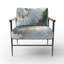 Franny - Fauteuil d'appoint rembourré Geode - Chaise d'appoint moderne - Fauteuil noir et or-248679745
