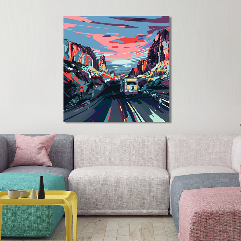 Paysage désertique 6, impression sur toile tendue, H 28 po x l 28 po x P 1,5 po