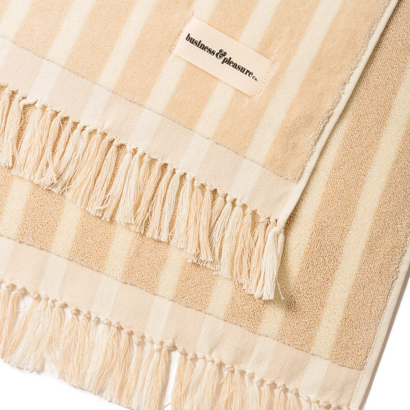 La serviette de plage, Monaco Natural Stripe