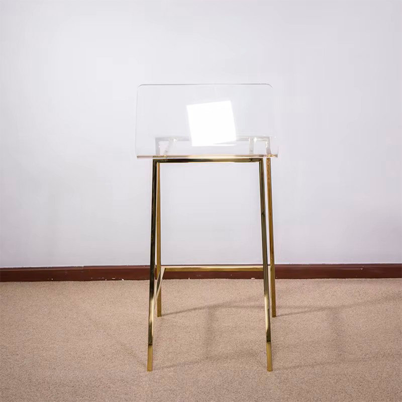 Melandra Counter Stool with Metal Frame, Gold