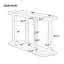 Console minimaliste moderne de 50 po avec plateau épais et tablette inférieure