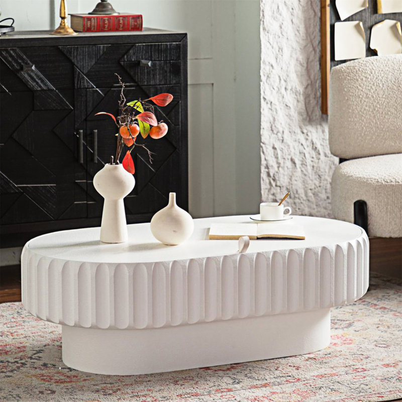 Coffee Table with Storage, 13.99" H x 43.32" W x 24.42" D