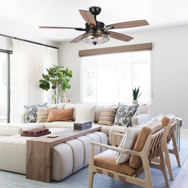 Gaspard 52'' Ceiling Fan with Light Kit