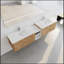 Meuble-lavabo à fermeture en douceur avec lavabo et petites tablettes de rangement