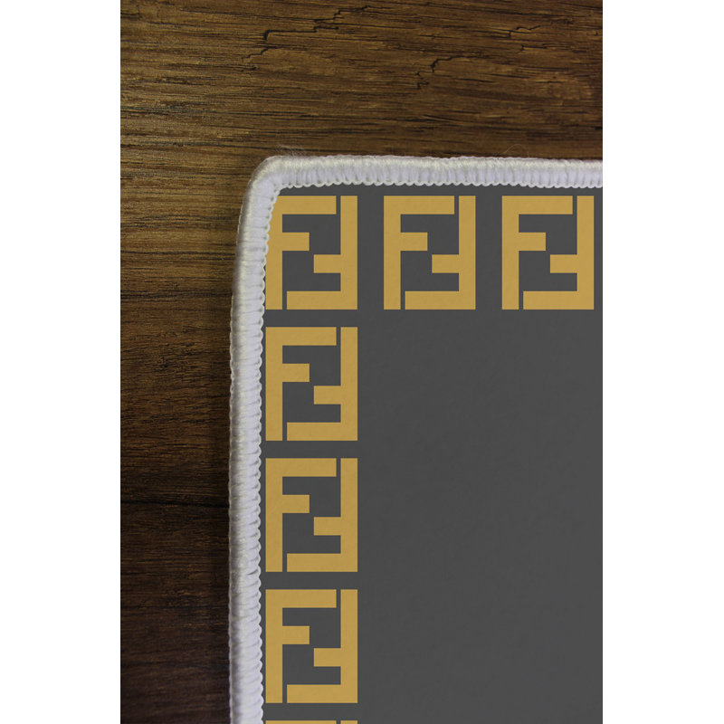 Tapis gris foncé élégant, 4,6 x 7,2 pieds | 100% polyester, 650 g / m² | Pois antibactérien, écologique et antidérapant en PVC | Lavable à la machine, durable et facile à nettoyer | Parfait pour le salon et la chambre à coucher