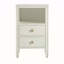 Table de chevet 2 tiroirs avec rangement - blanc antique-552526020