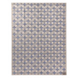 Rug & Kilim’S Scandinavian Rug In Gray And Blue Geometric Pattern