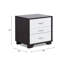 3 tables de chevet blanches et noires - rendent votre chambre à coucher plus attrayante avec 3 tiroirs fonctionnels pour