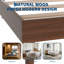 Lit plateforme en bois, format Queen, avec sommier à lattes, sans sommier tapissier, structure stable pour chambre à coucher, marron-1532864758-1532864759