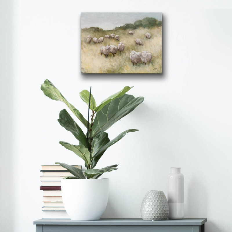 «Flock» par Julia Purinton, art mural en verre acrylique, H 12 po x l 16 po x P 0,13 po