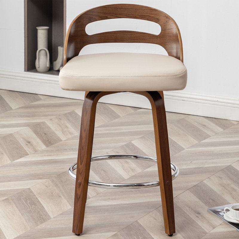 Mahtab Swivel Bar Stool, Beige, Counter Stool (66cm Seat Height)